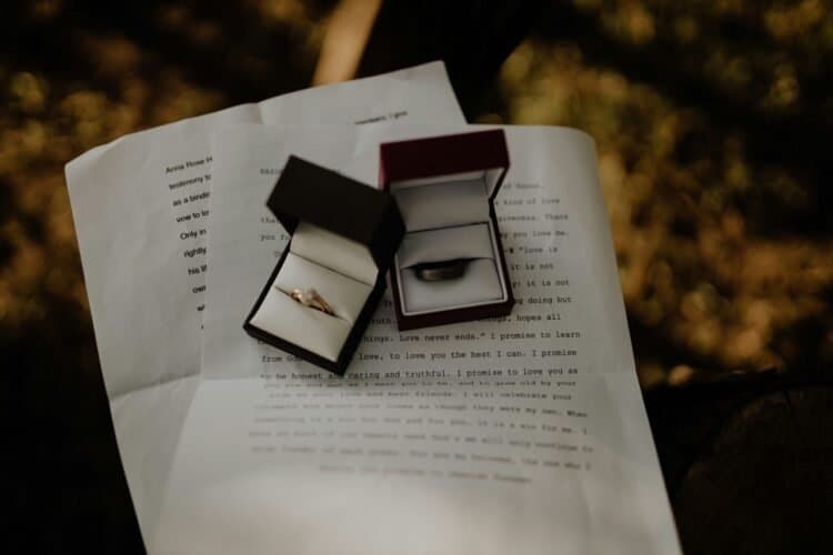 Wedding rings symbolising prenuptial agreements